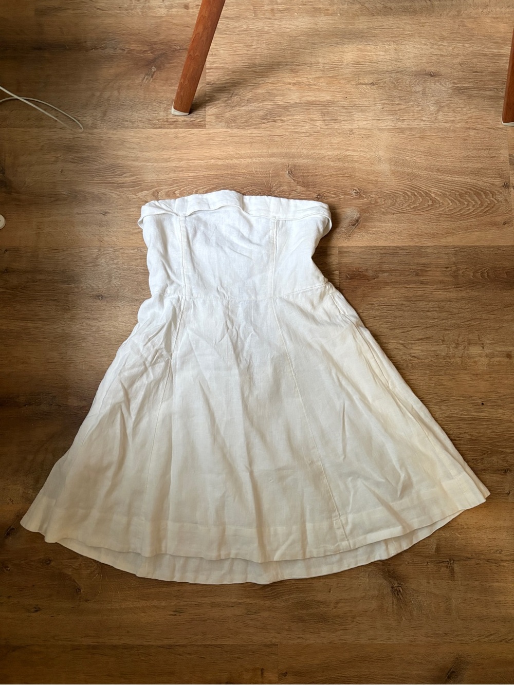 Abercrombie & Fitch Strapless White Linen Sundress - Picture 3 of 6